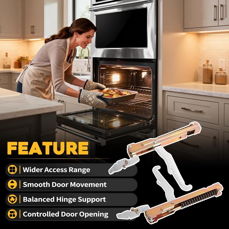 2 Pack Oven Door Hinge Set for 30" Ranges - Compatible with Bosch & Thermador, R gallery