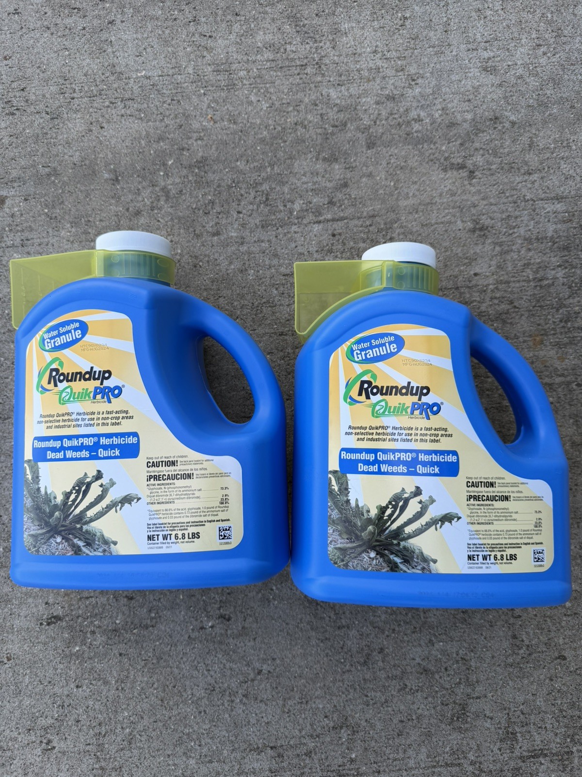 Roundup Quick Pro 6.8lbs Herbicide/Weed killer New! 2 bottles gallery