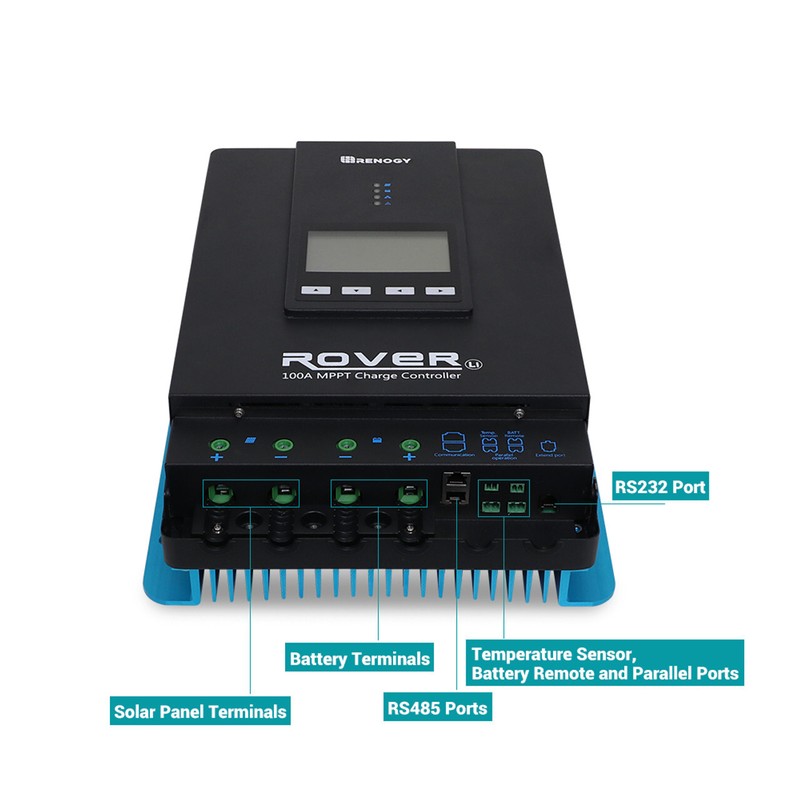 Renogy MPPT 100A Solar Charge Controller 12V 24V 36V 48V Battery Regulator LCD gallery