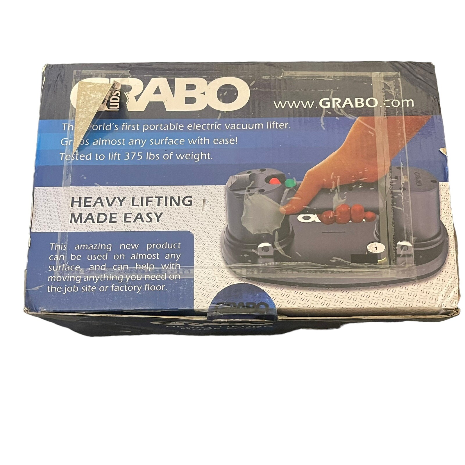GRABO Nemo Electric Vacuum Suction Cup Lifter with Battery & Seal 375LBs gallery