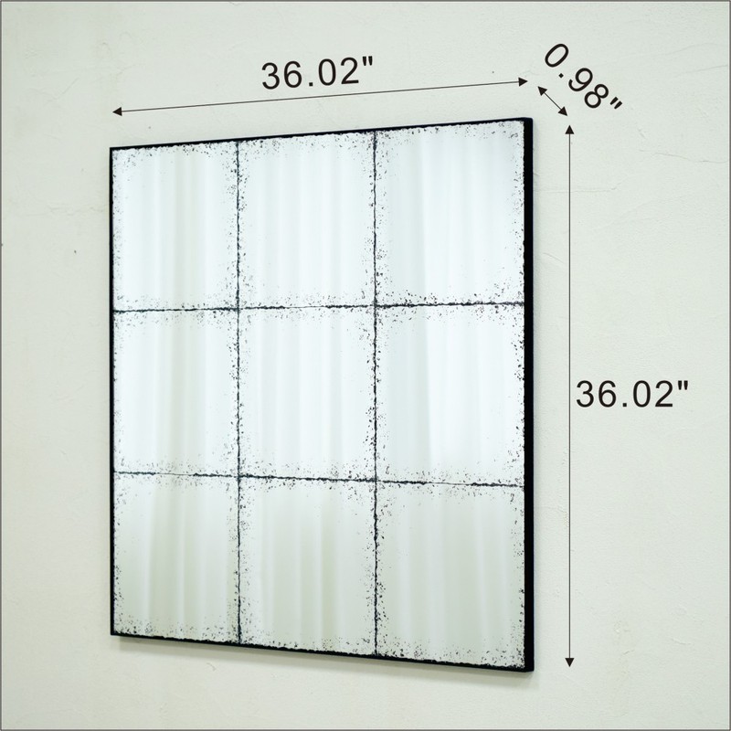 Vintage Square Mirror Mid Century Modern Wall Mirror Decor Versatile Home Decor gallery
