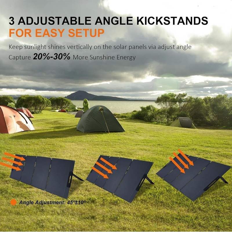 100W Solar Panel Foldable Portable Solar Charger For Generator Power Station gallery