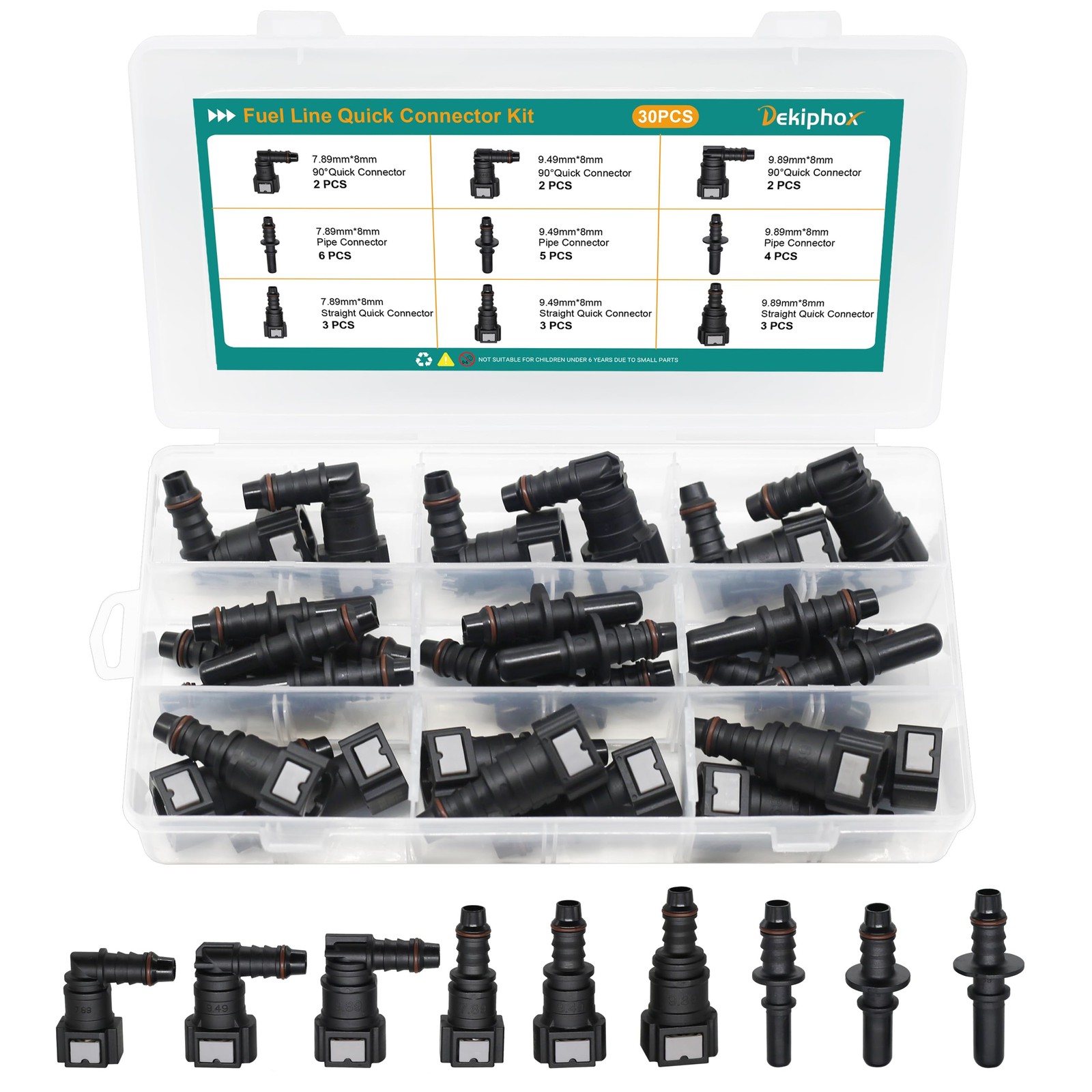 30pcs Assorted Fuel Line Quick Connector Set, Fuel Line Repair Kit Hose... gallery