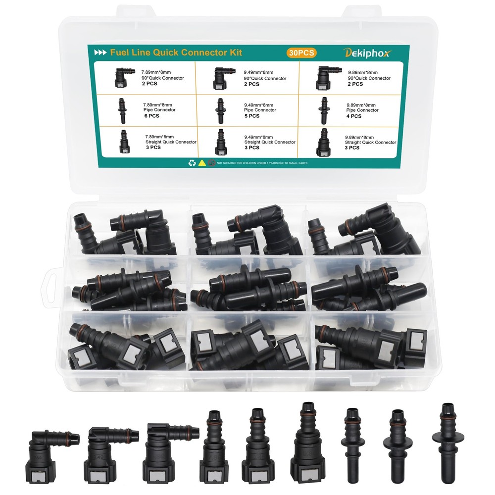 30pcs Assorted Fuel Line Quick Connector Set, Fuel Line Repair Kit Hose...