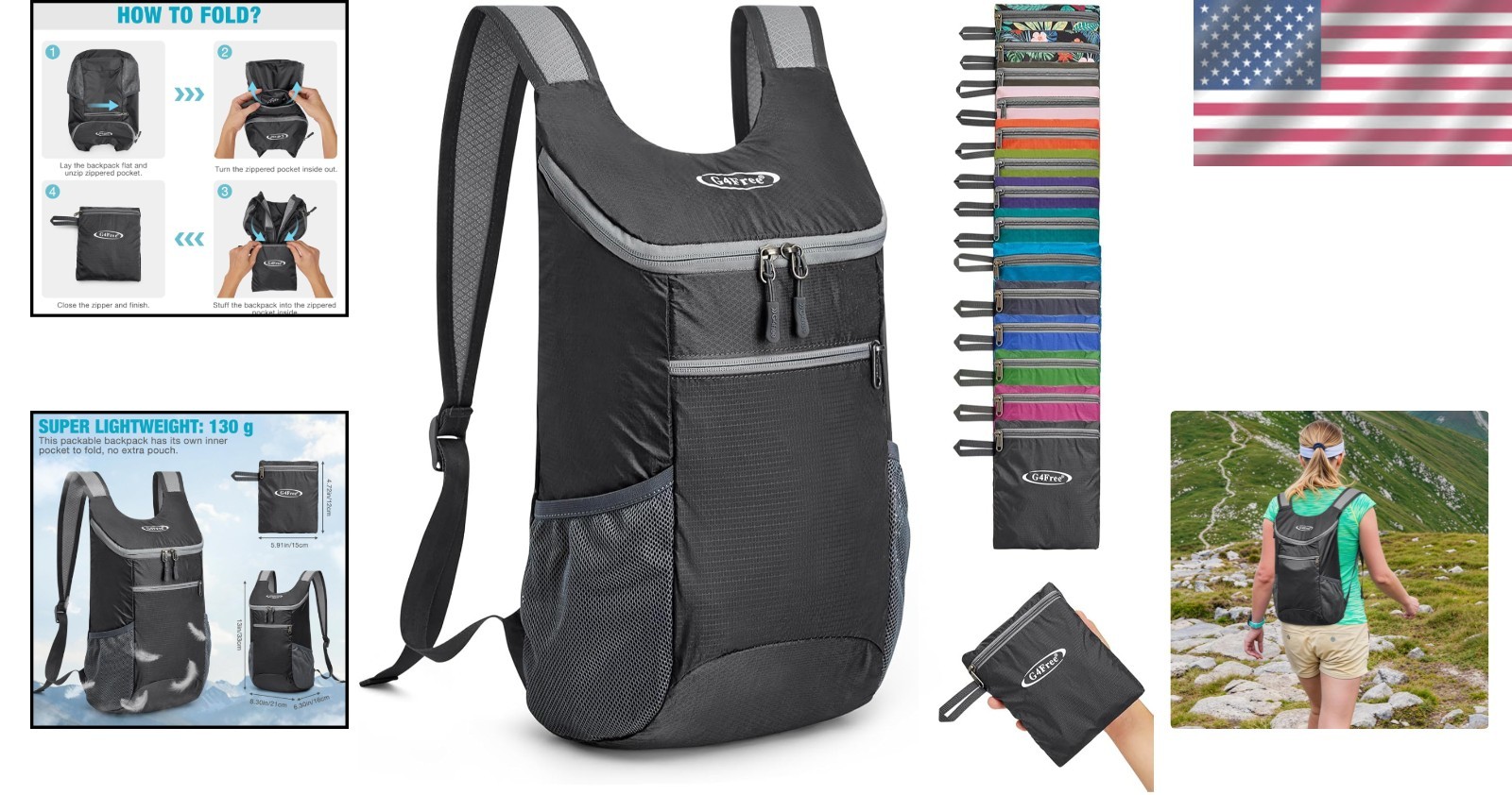 Small 11L Outdoor Backpack - Lightweight Packable Daypack for All Occasions 2