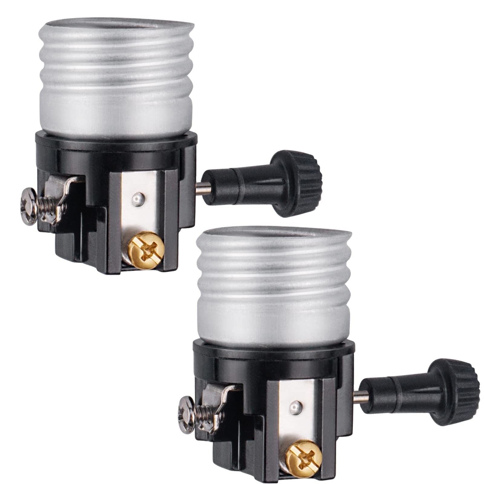 3Way Lamp Socket Replacement Aluminum E26 250W 250V 2 Packs for Lamp Repair gallery