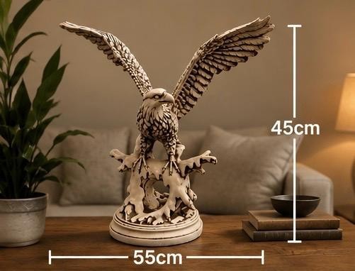 Vintage Eagle Decor Statue – Large Luxury Sculpture for Home & Office 55cm 🦅 gallery