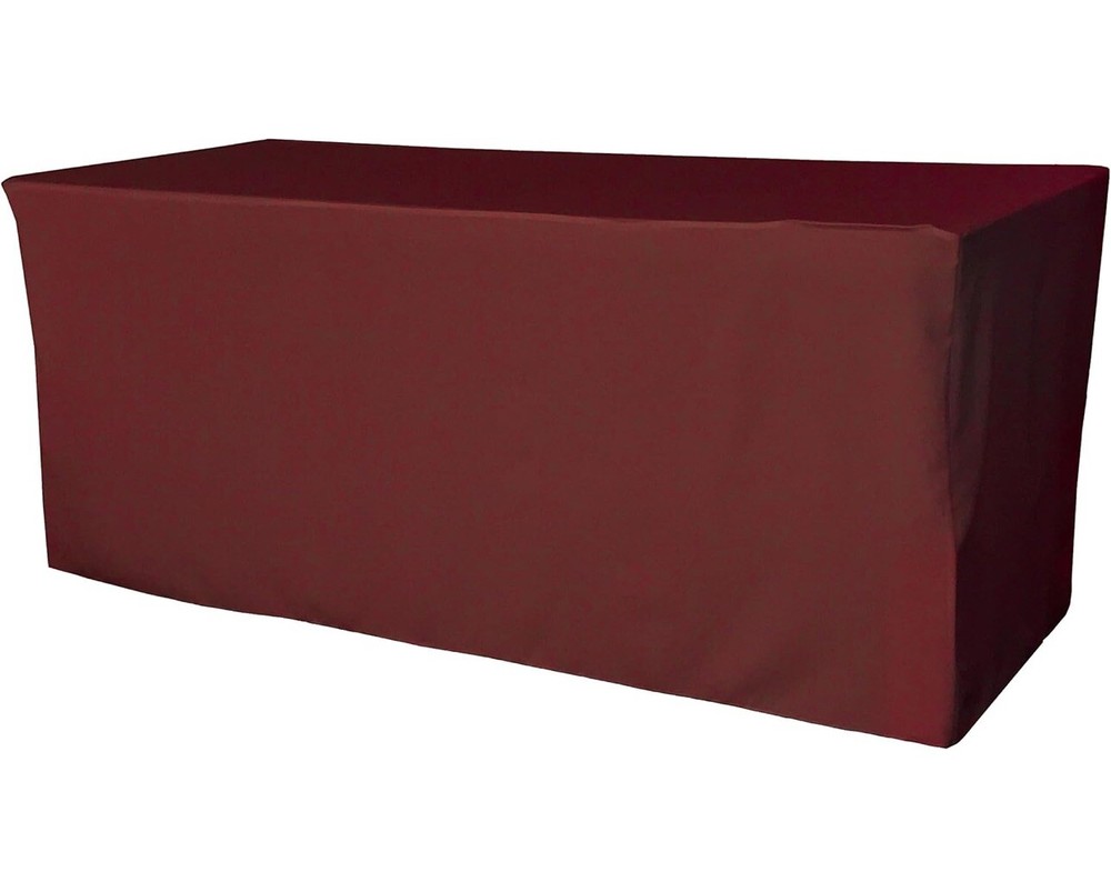 LA Linen Polyester Poplin Rectangular Fitted tablecloth 72”x30”x30”