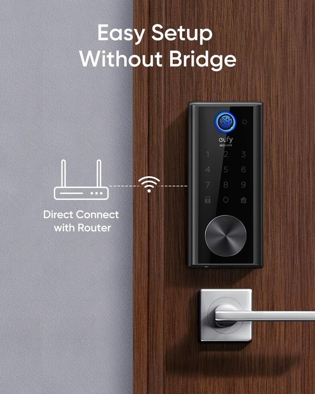 eufy Security Smart Lock Touch Fingerprint Keyless Entry Door Lock Wi-Fi gallery