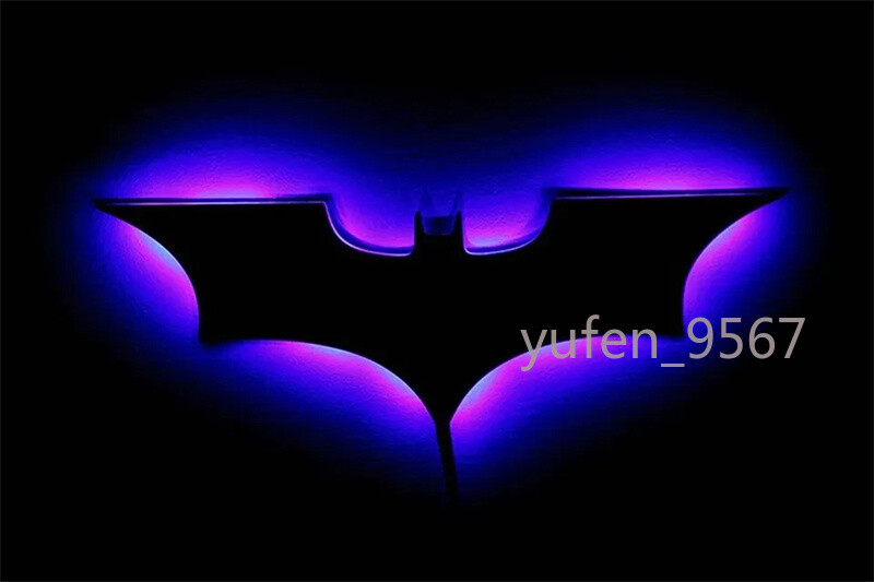 The Batman Logo LED Night Light Remote Control RGB Color Wall Lamp Bedroom Lamp gallery