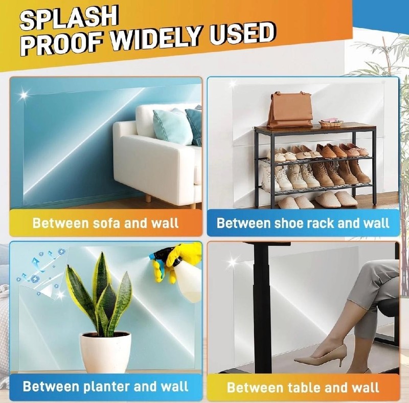 Electrostatic Clear Wall Protector Non Adhesive Pets Kitchen 15.7"X 32 Ft NEW gallery