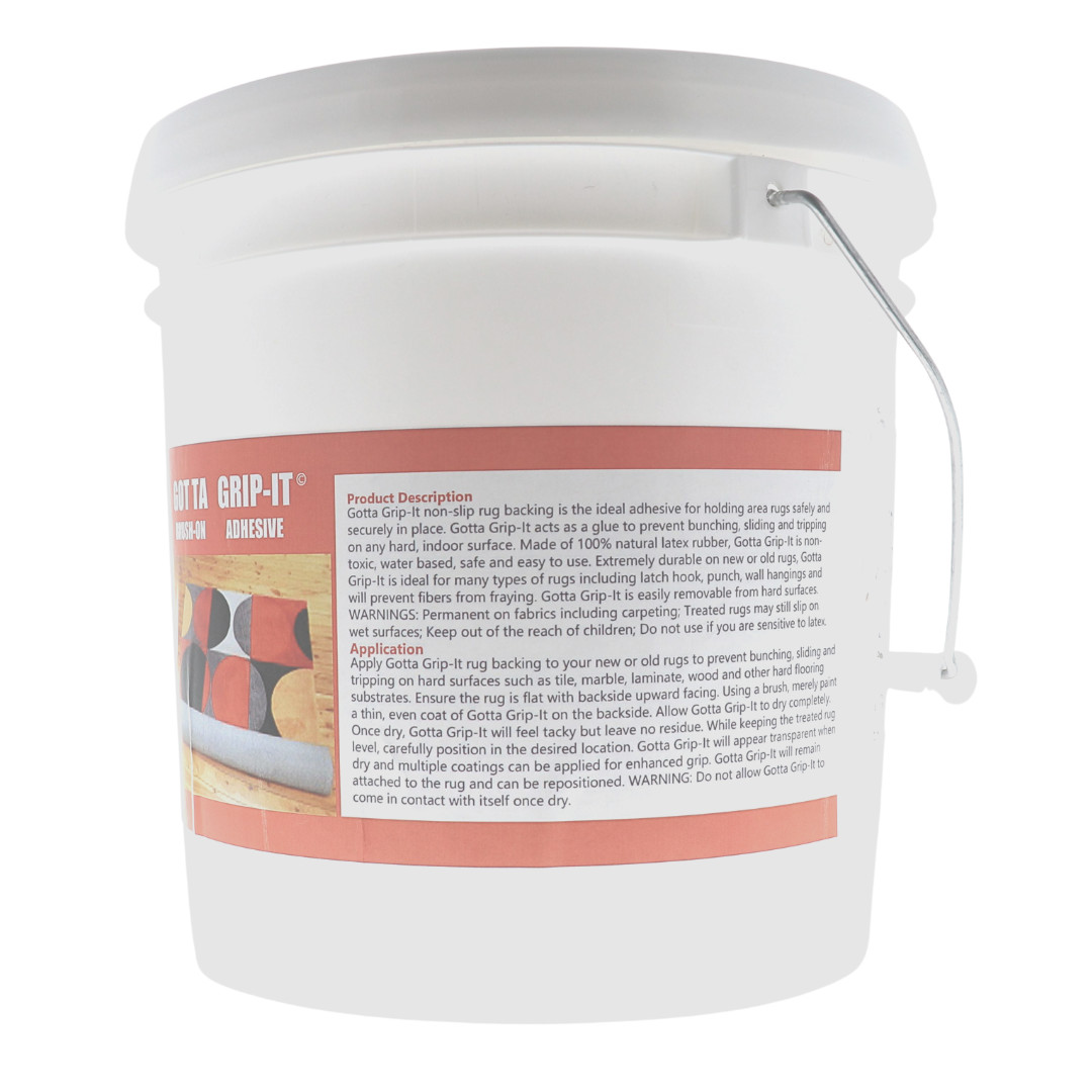 Gotta Grip-It Non-Slip Rug Fixative Gum, Easy to Use, Machine Washable 1 GALLON gallery
