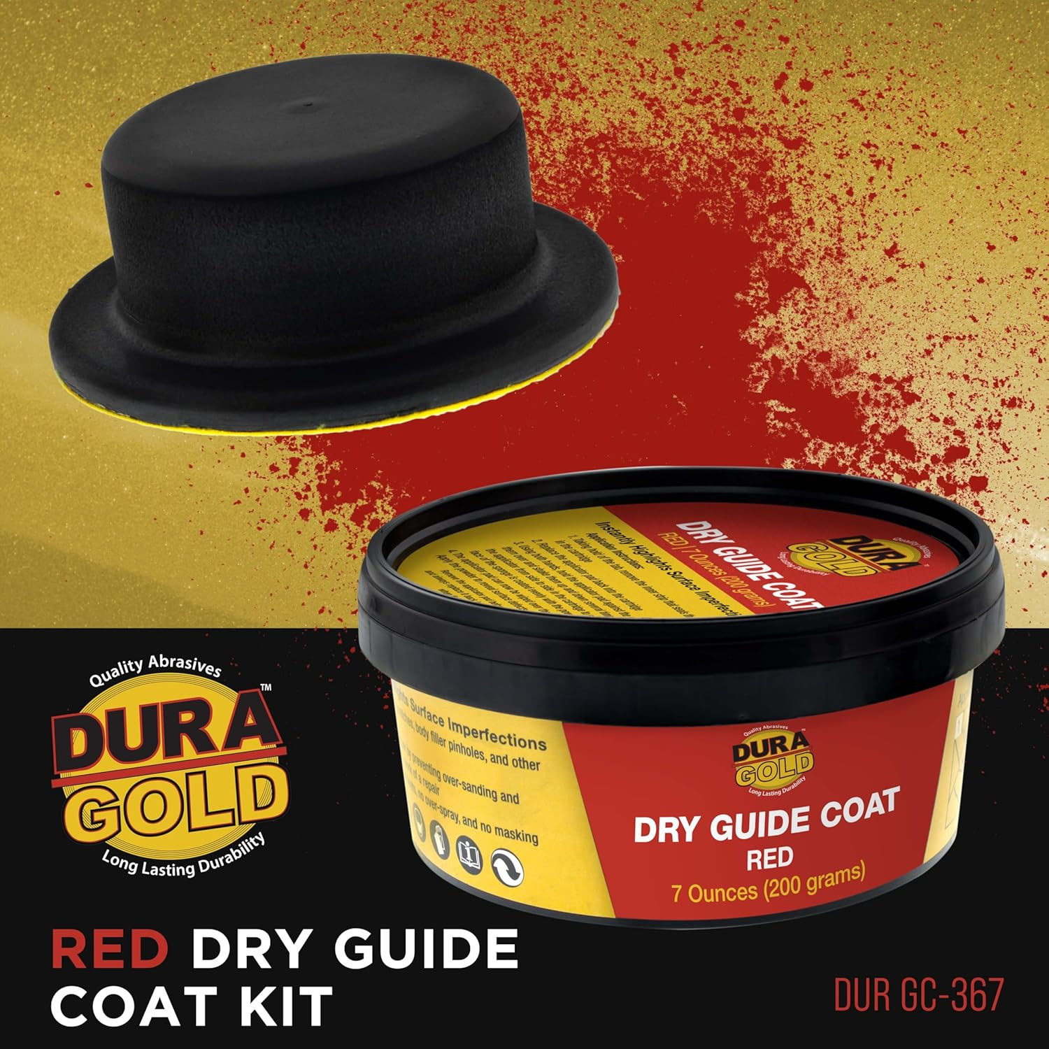 Premium Red Dry Guide Coat Kit, 7 Ounces (200 Grams) - Powder That Instantly Hig gallery