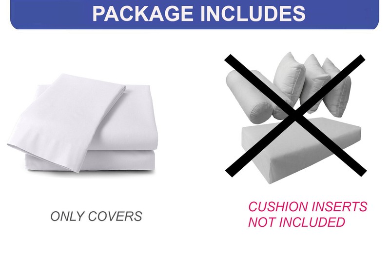 STYLE 3 - Outdoor Daybed Same Pipe Trim Mattress Bolster Cushion |COVER ONLY| gallery