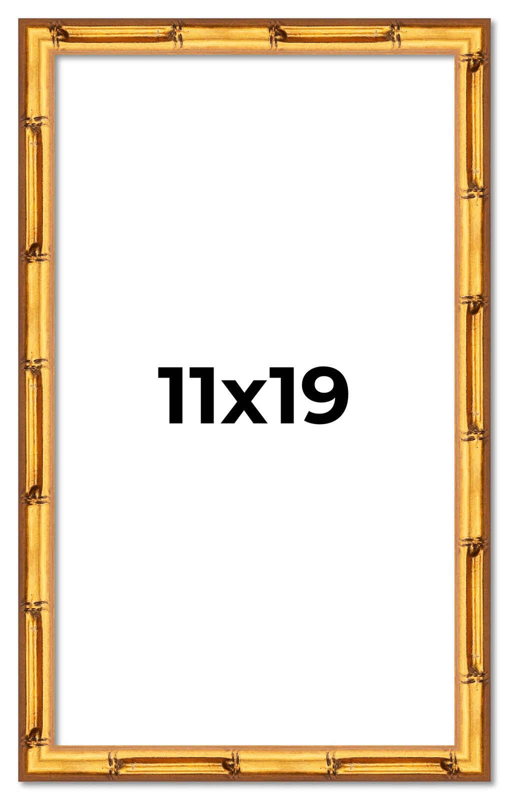11x19 Frame Gold Bamboo Picture Frame Modern Photo Frame UV Acrylic, Acid Free gallery