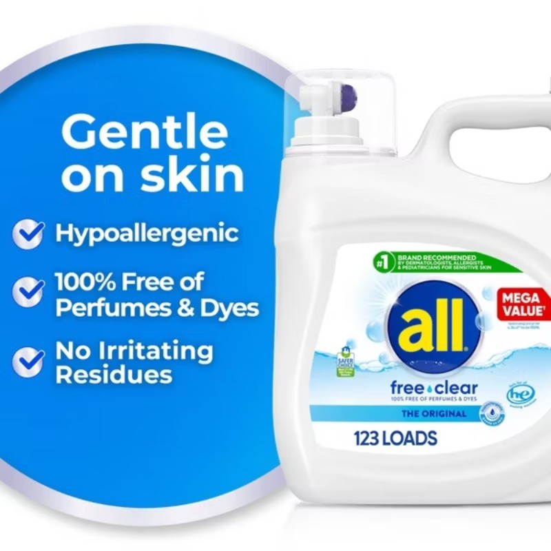 Unscented Free Clear for Sensitive Skin HE Liquid Laundry Detergent - 154 fl oz gallery