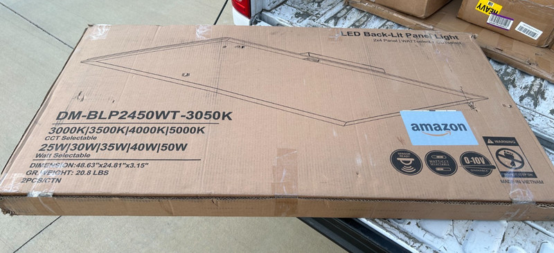 2-PACK 2x4' LED DROP CEILING Panel Light 25W/30W/35W/40W/50W 7500 Lumens 4 CCT gallery