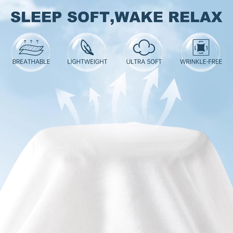 Twin Flat Sheets Only Soft Brushed Microfiber Bedding Sheet Hotel White 1 PCS gallery