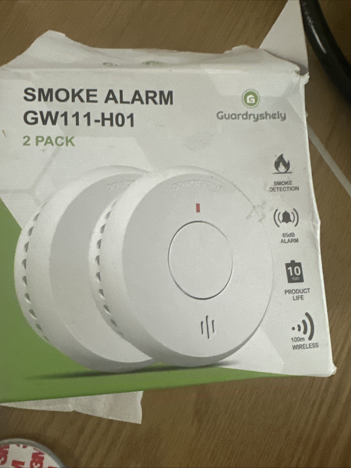 Guardryshely Wireless Interconnected Smoke Detectors with Photoelectric 2 Packs gallery