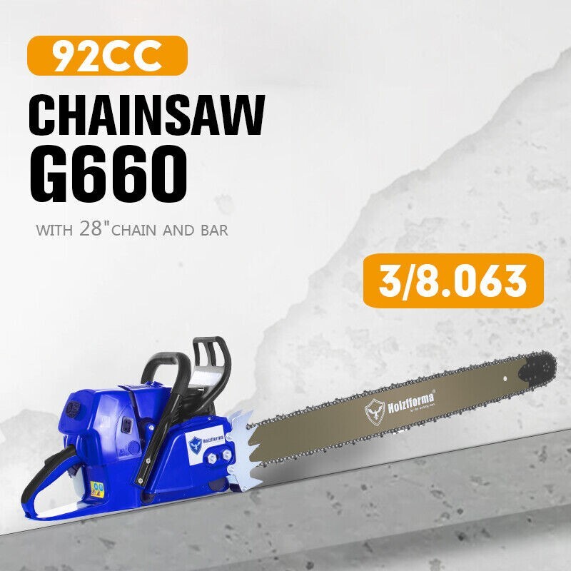 92cc Holzfforma G660 Gasoline Chain Saw Power Head With 28inch Bar & Chain gallery