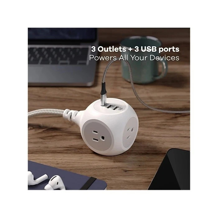 360 Electrical PowerBall32 32W Power Strip with 3 AC Outlets + 1 USB-C + 2 USB-A gallery