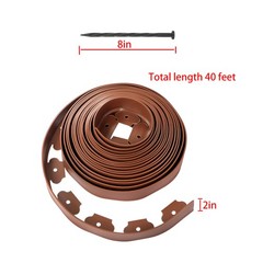 Plastic No Dig Lawn Edging Border Garden Landscape Edging With Anchoring Spikes