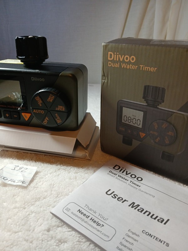 diivoo water timer. Model WT - 08 .Not Tested .Power Supply 2 X AA Batteries N I gallery