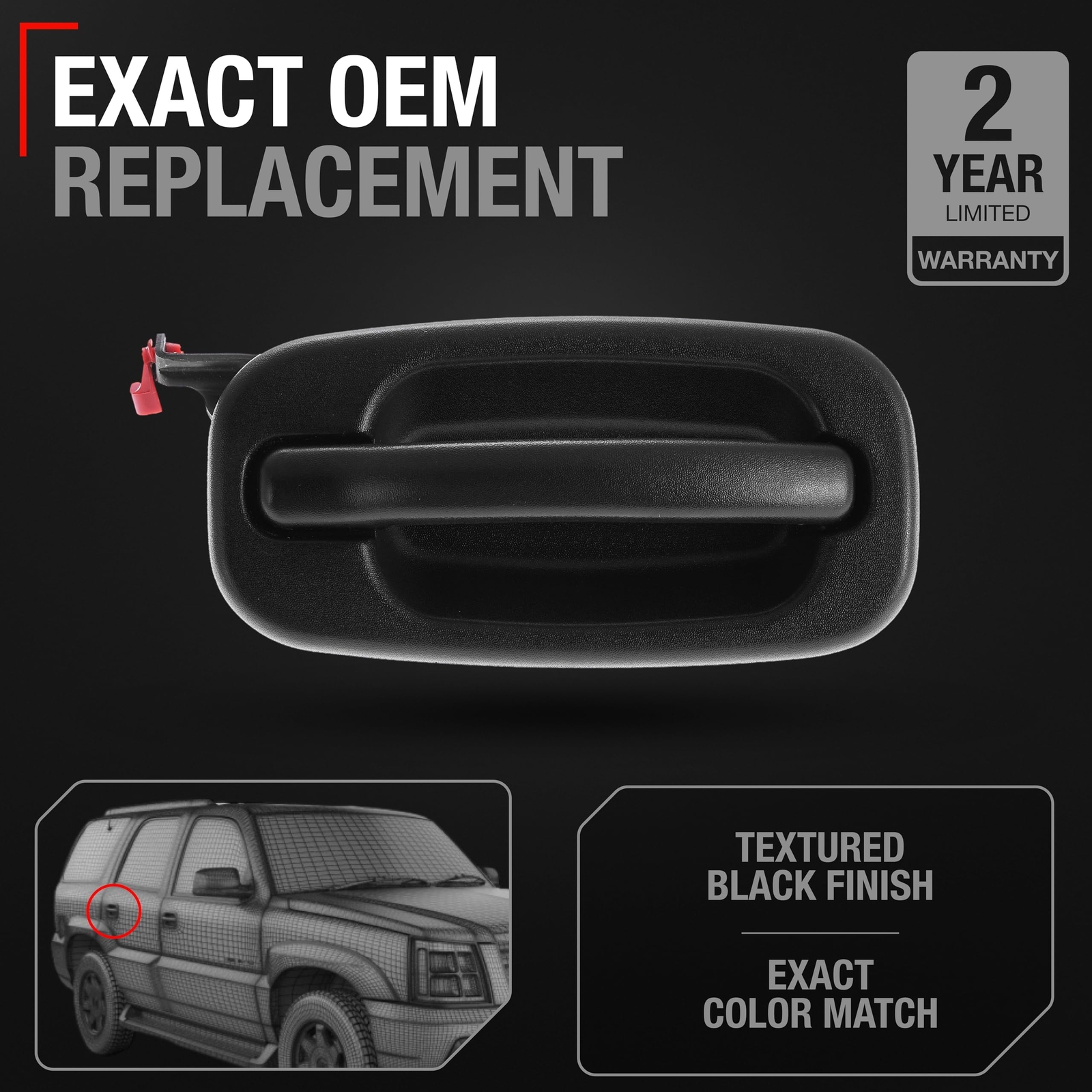 Exterior Door Handle, Passenger Side for Chevrolet Silverado; GMC Sierra - Re... gallery