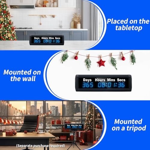 YZ Digital 999 Days Countdown Timer, Count Up/Count Down Clock with Remote, 12/2 gallery