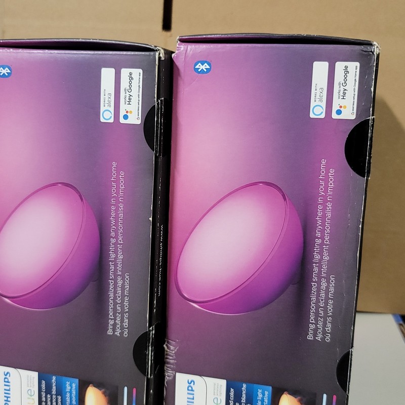 2 PACK Philips Hue Go Portable Light LED Table White Color Ambiance BOX DAMAGE gallery