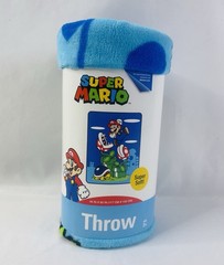 NEW Super Mario High Jump Throw Blanket 46 In x 60 In (117 cm x 152 cm)