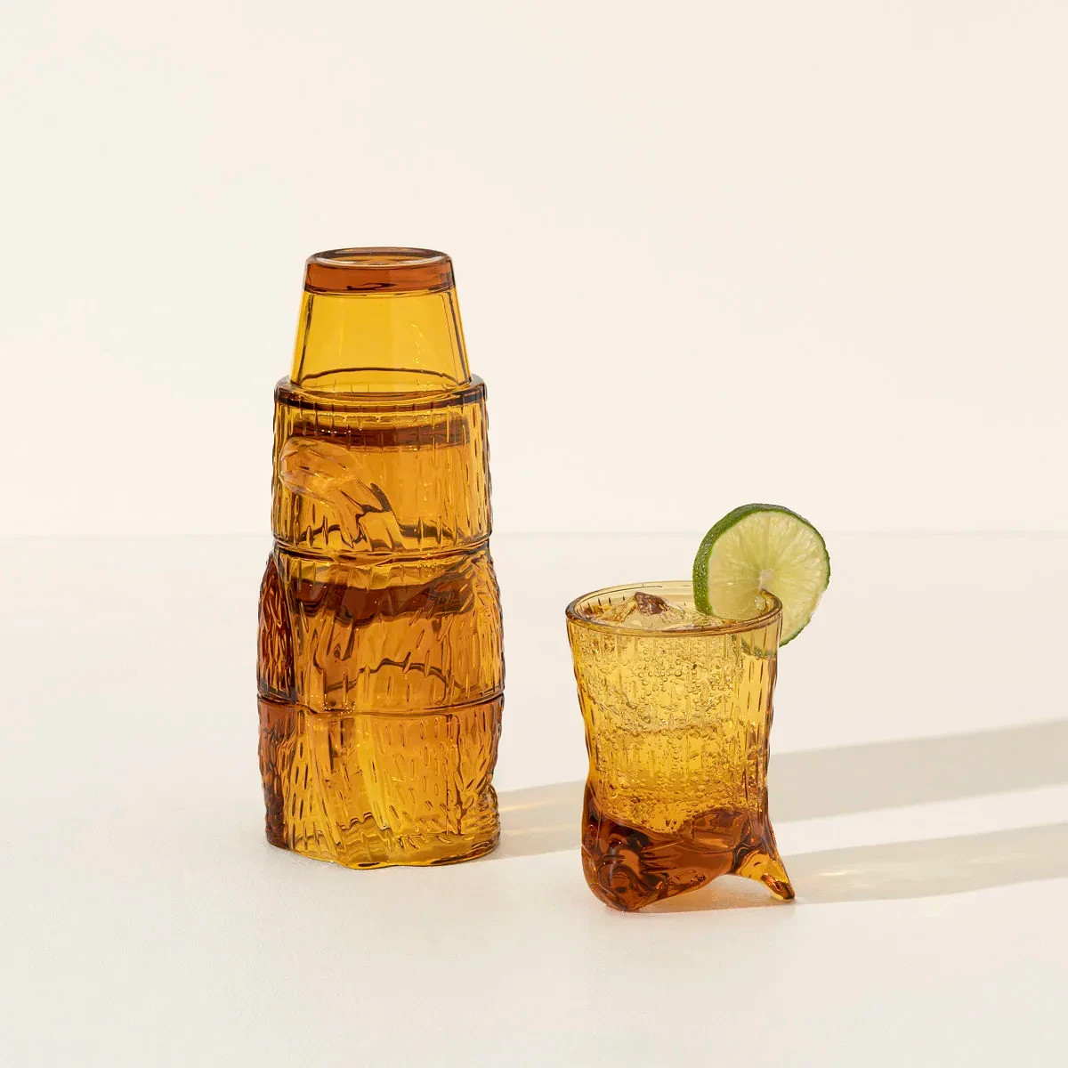 Amber Cat Stacking Glass Set gallery