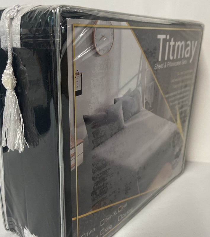 4 piece TITMAY Microfiber Bed Sheet Set FULL 81x96" Deep Pocket SOFT BLACK Brand gallery