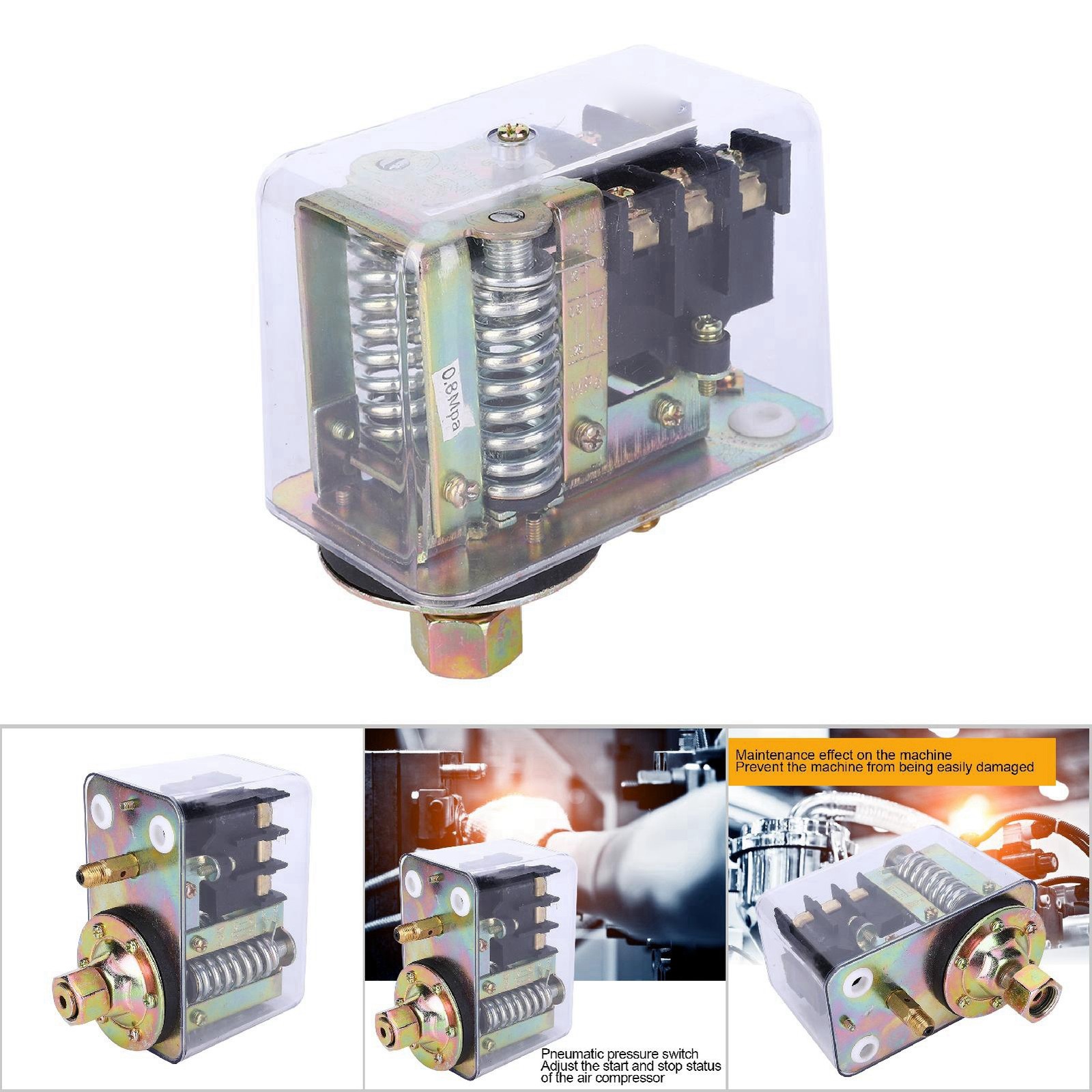 Air Pressure Controller Transparent Three-Phase 380V 8KG GYD20 Switch Mechanical gallery