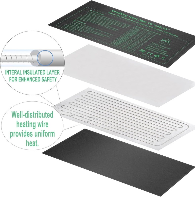 Energy Efficient Seedling Heat Mat, Perfect for Home Gardening or Fermentation gallery