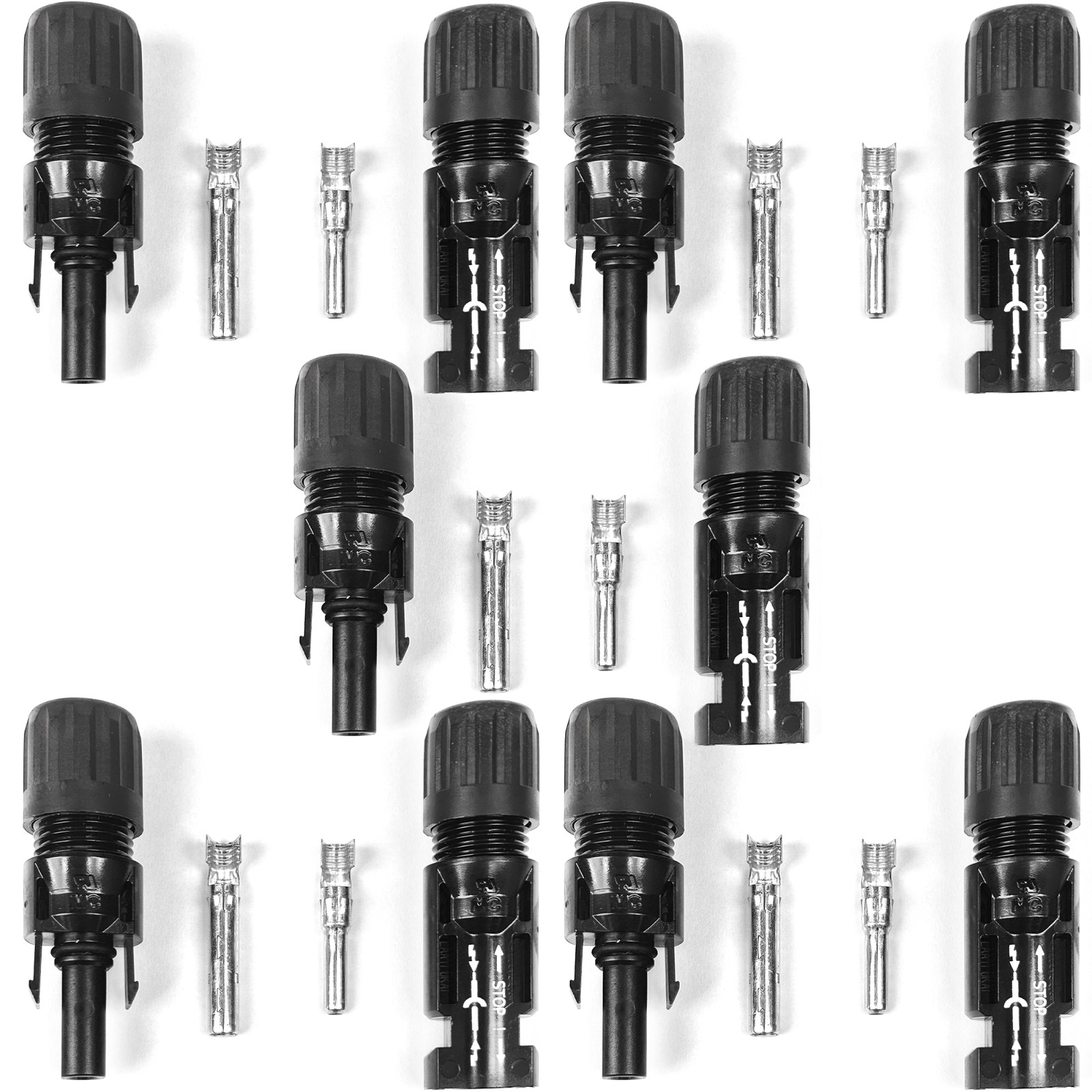 Staubli MC4 PV Solar Panel Cable Connector 5 Pairs for 8 AWG - Made in USA gallery