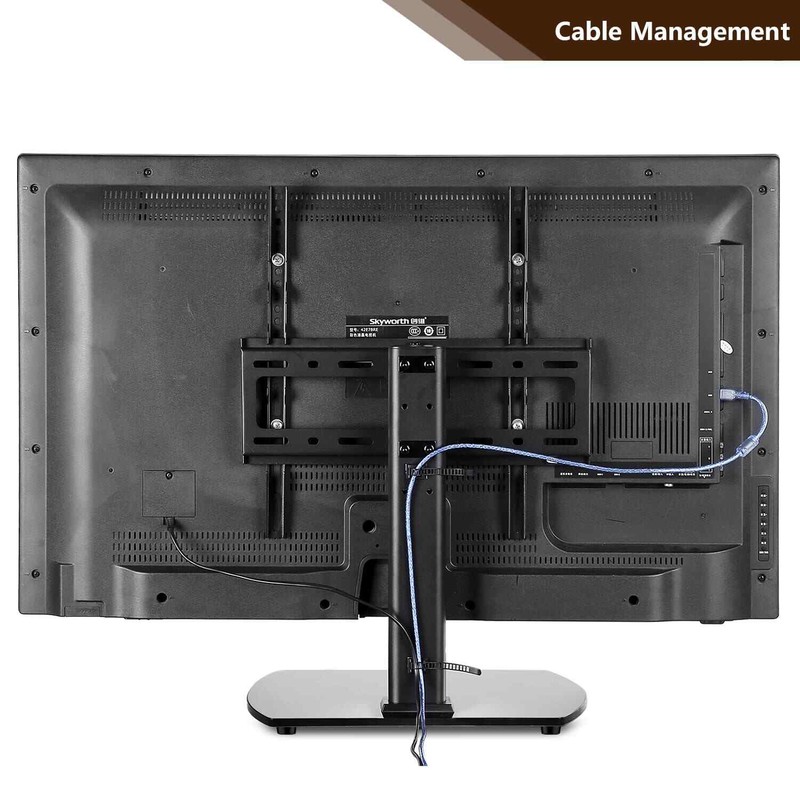 Universal Adjustable Tabletop TV Stand with Swivel Mount for 27-55 inch Flat TVs gallery
