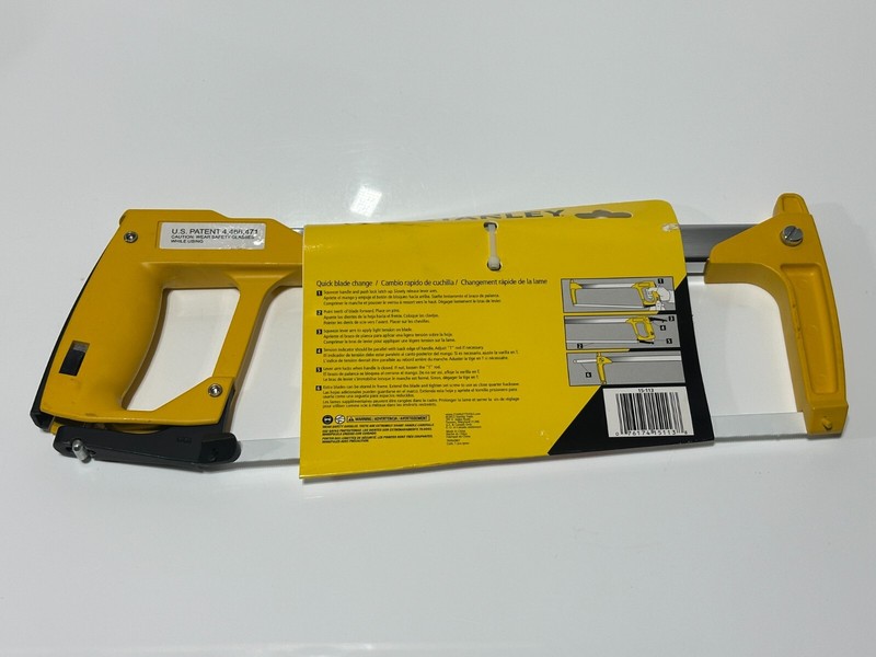 NEW Stanley 12’ High Tension Quick Change Hacksaw, Model 15-113, Yellow / Black gallery