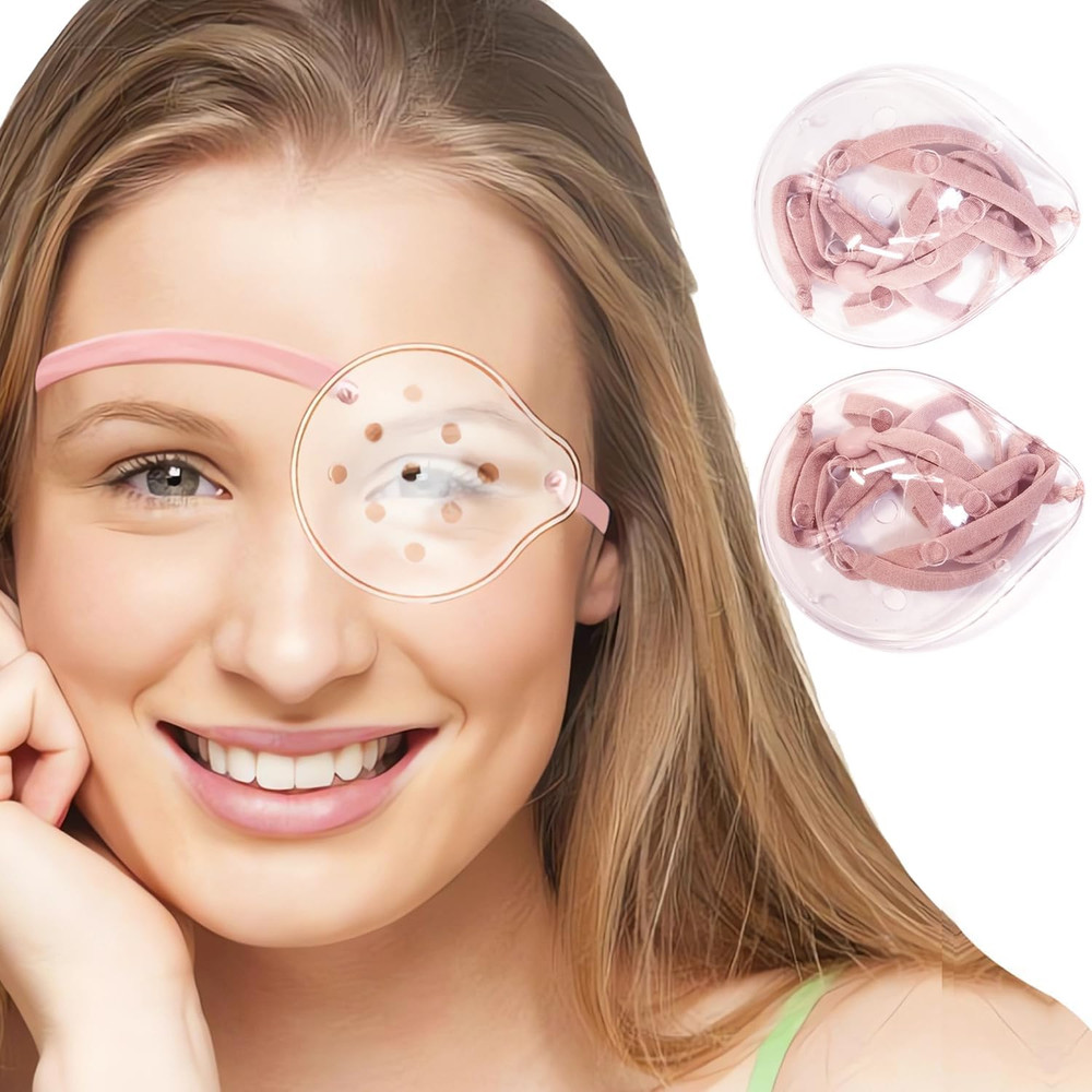 Clear Eye Shield after Cataract Surgery, 2 Pack, Breathable Medical Eye Patches