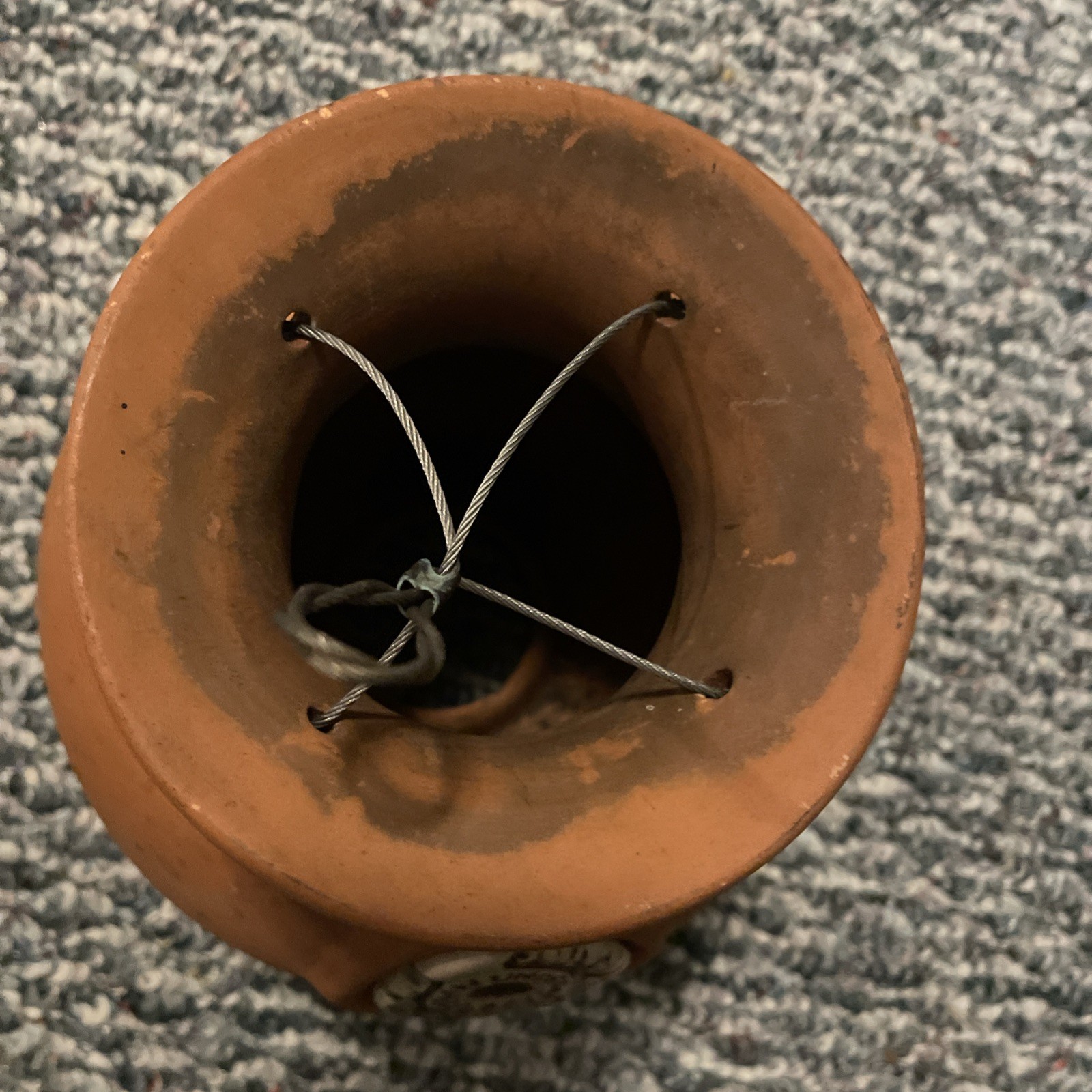 "Down Under Pots" Unpainted Terracotta Clay Upside Down Hanging Planter gallery