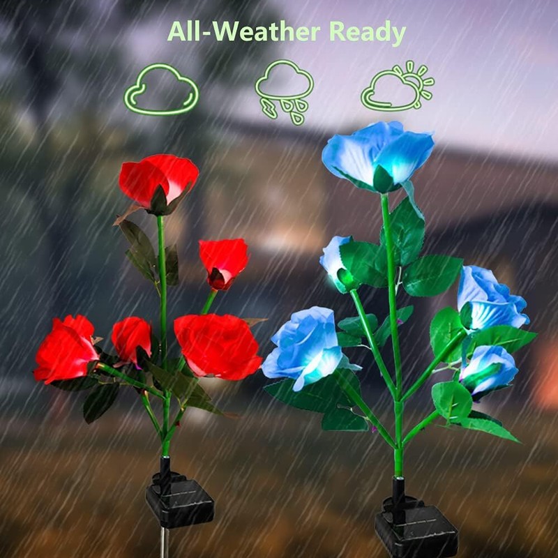 Solar Garden Lights Solar Flower Lights Outdoor Waterproof for Yard Pathway Lawn gallery