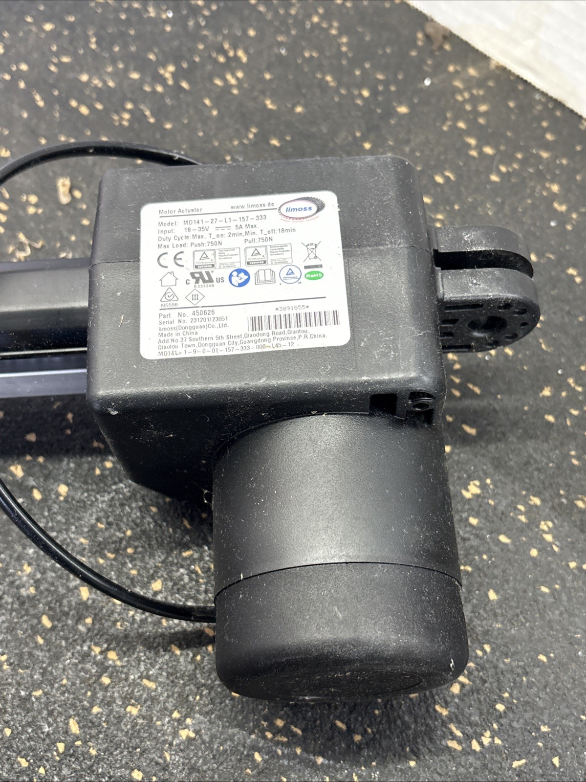 Limoss 450626 Motor Actuator Model MD141-27-L1-157-333 for Power Recliner Chairs gallery