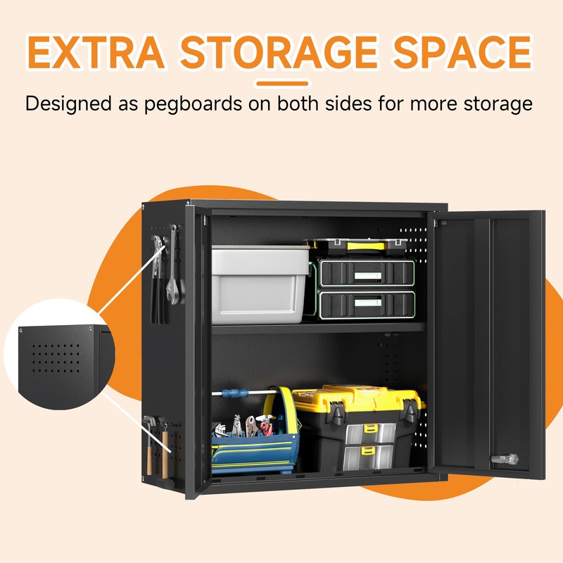 Wall Mounted Metal Lockable Storage Cabinet Garage Wall Cabinet Tool Cabinet gallery