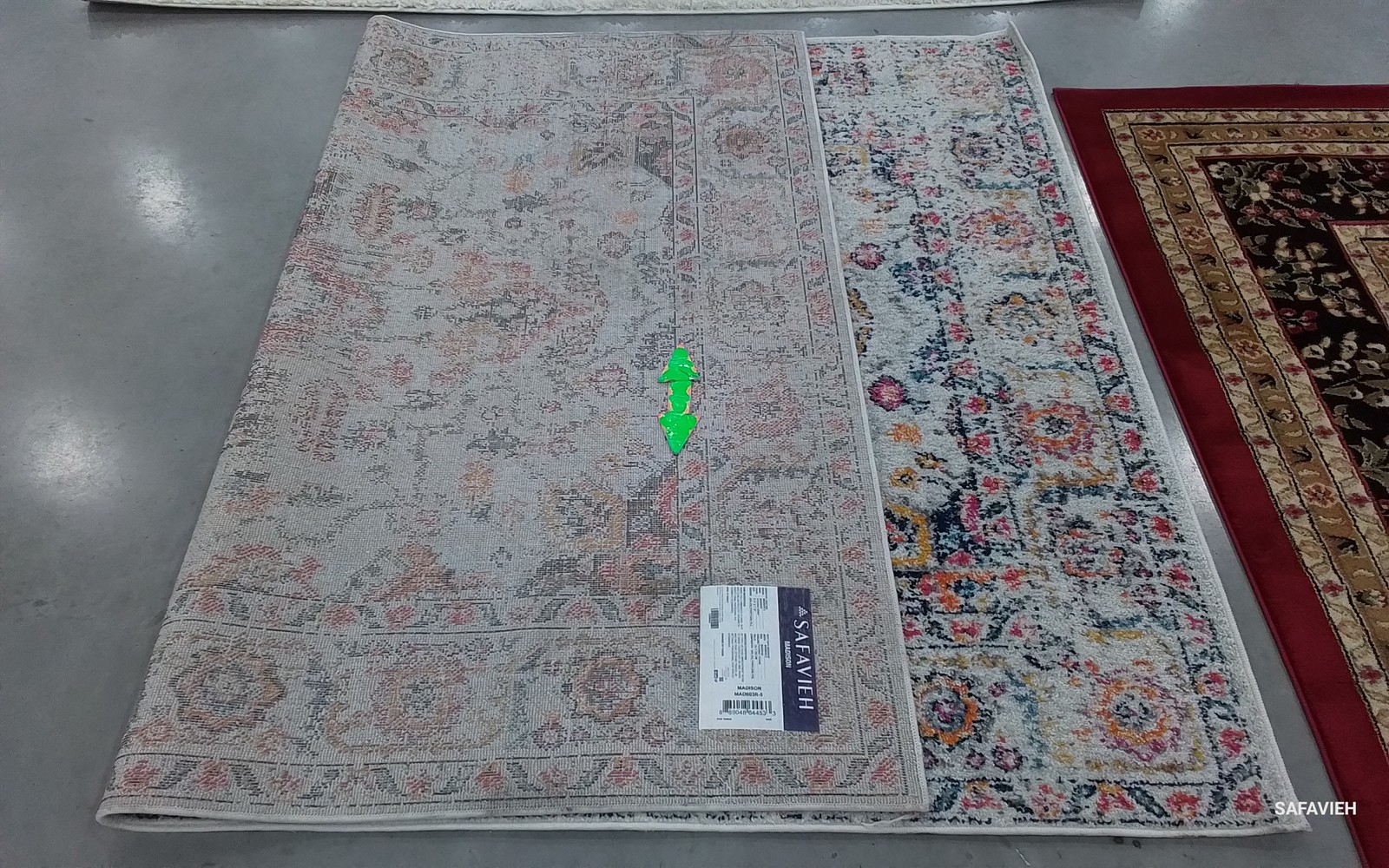 FUCHSIA / IVORY 5'-3" x 7'-6" Back Stain Rug, Reduced Price 1172802046 MAD603R-5 gallery