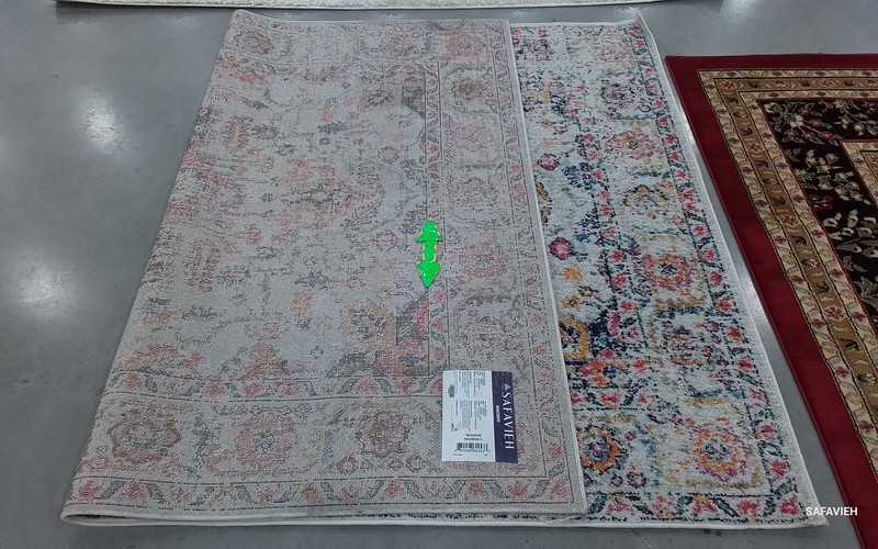 FUCHSIA / IVORY 5'-3" x 7'-6" Back Stain Rug, Reduced Price 1172802046 MAD603R-5 gallery