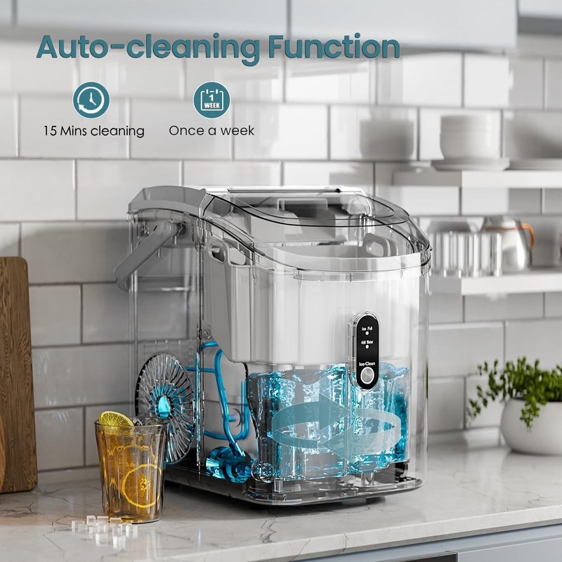 Countertop Ice Maker with Soft Chewable Pellet Ice, 34lbs/24Hrs, One-Click Op... gallery