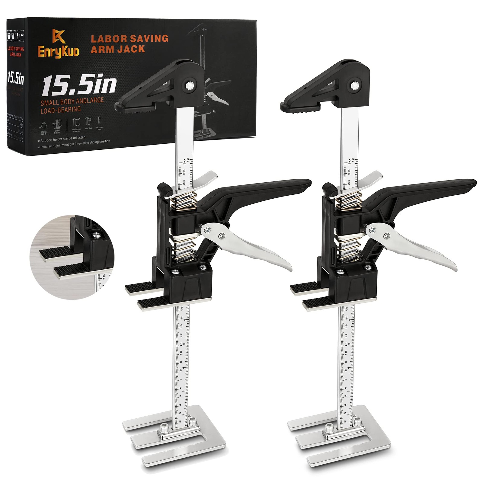 Labor Saving Arm Jack 2 Pack,15.5 Inch Multifunctional Furniture Lifter Jacks... gallery