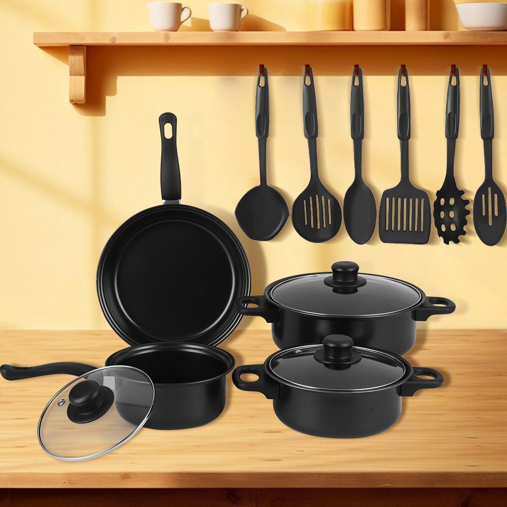 Ceramic Non-Stick Cookware Set with Detachable Handle, Pots and Pans Cooking Set gallery