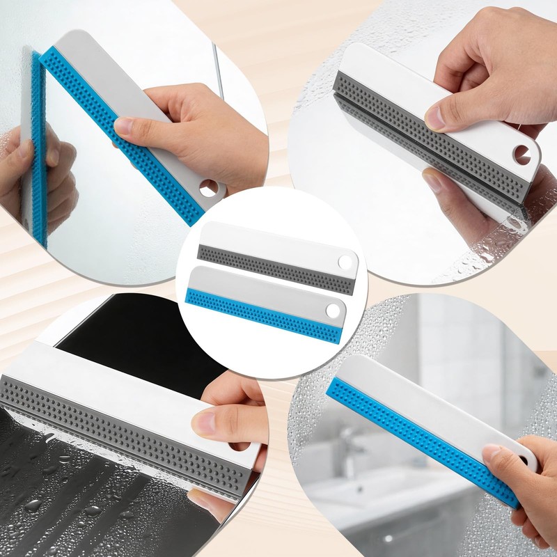 Small Rubber Squeegee 2 Pcs All-Purpose Mini Soft Rubber Window Squeegee Small S gallery