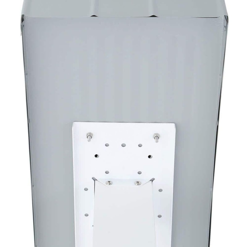 Post Mount Mailbox Gray Extra Large Steel Rust-Resistant Adjustable Door Latch gallery